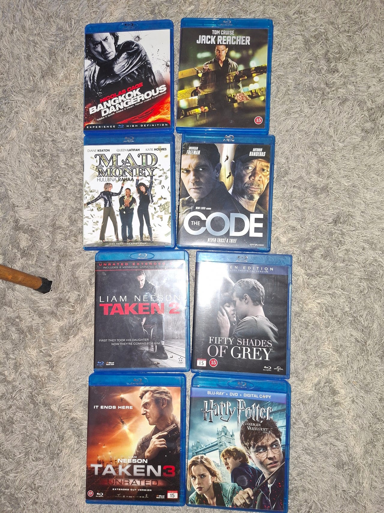 Blu-ray elokuvapaketti 8 kpl