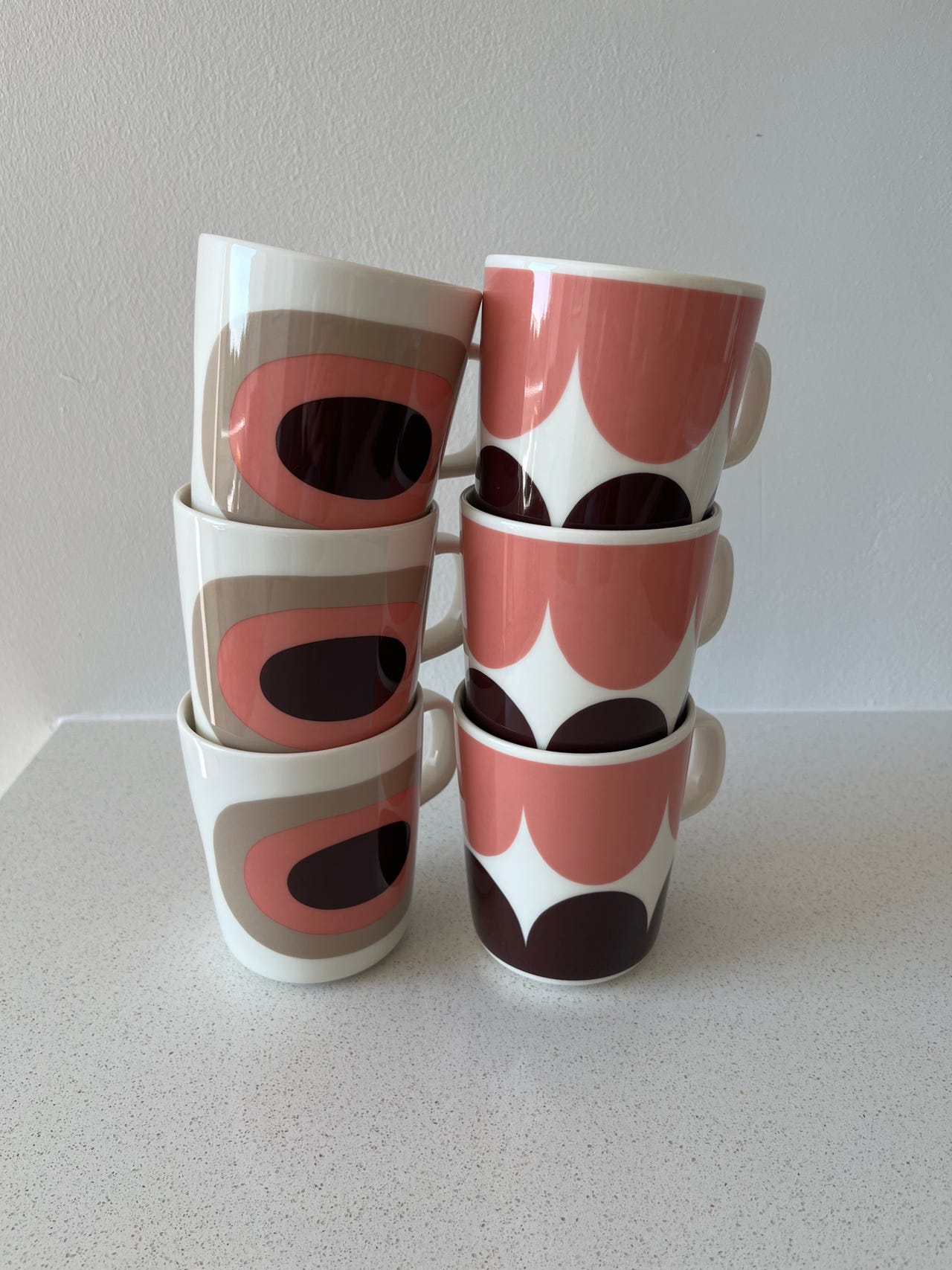 Marimekko mukit kuviollinen setti 6 kpl