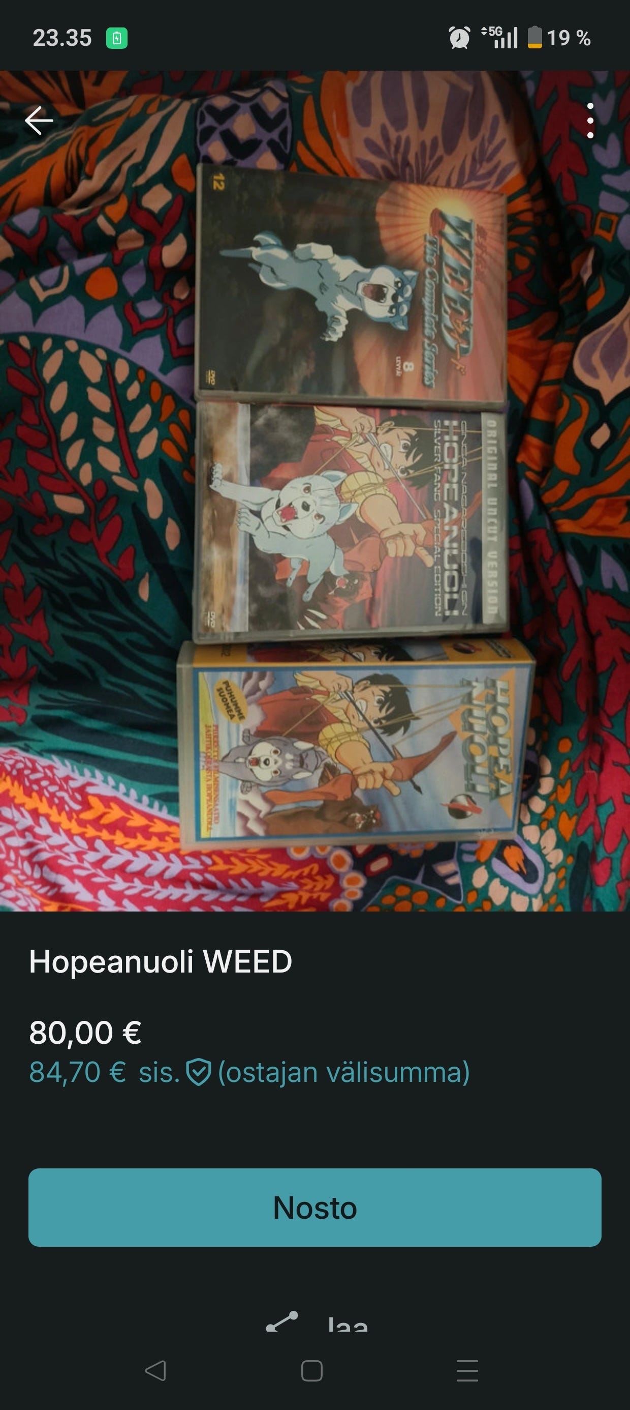 Hopeanuoli & Ginga Densetsu Weed -keräilypaketti (DVD + VHS)
