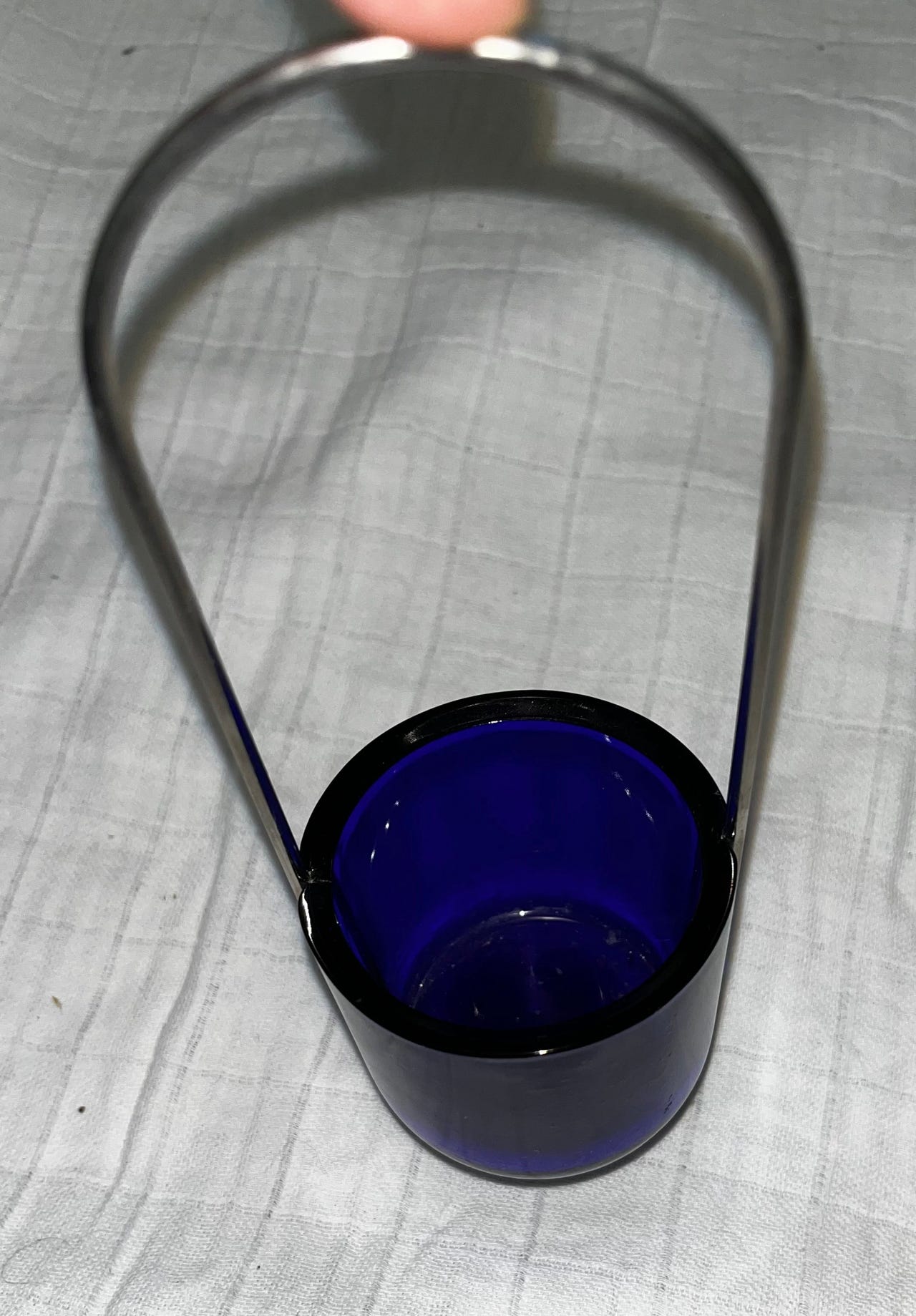 Iittala/Nuutajärvi sininen lasilyhty & tuikut