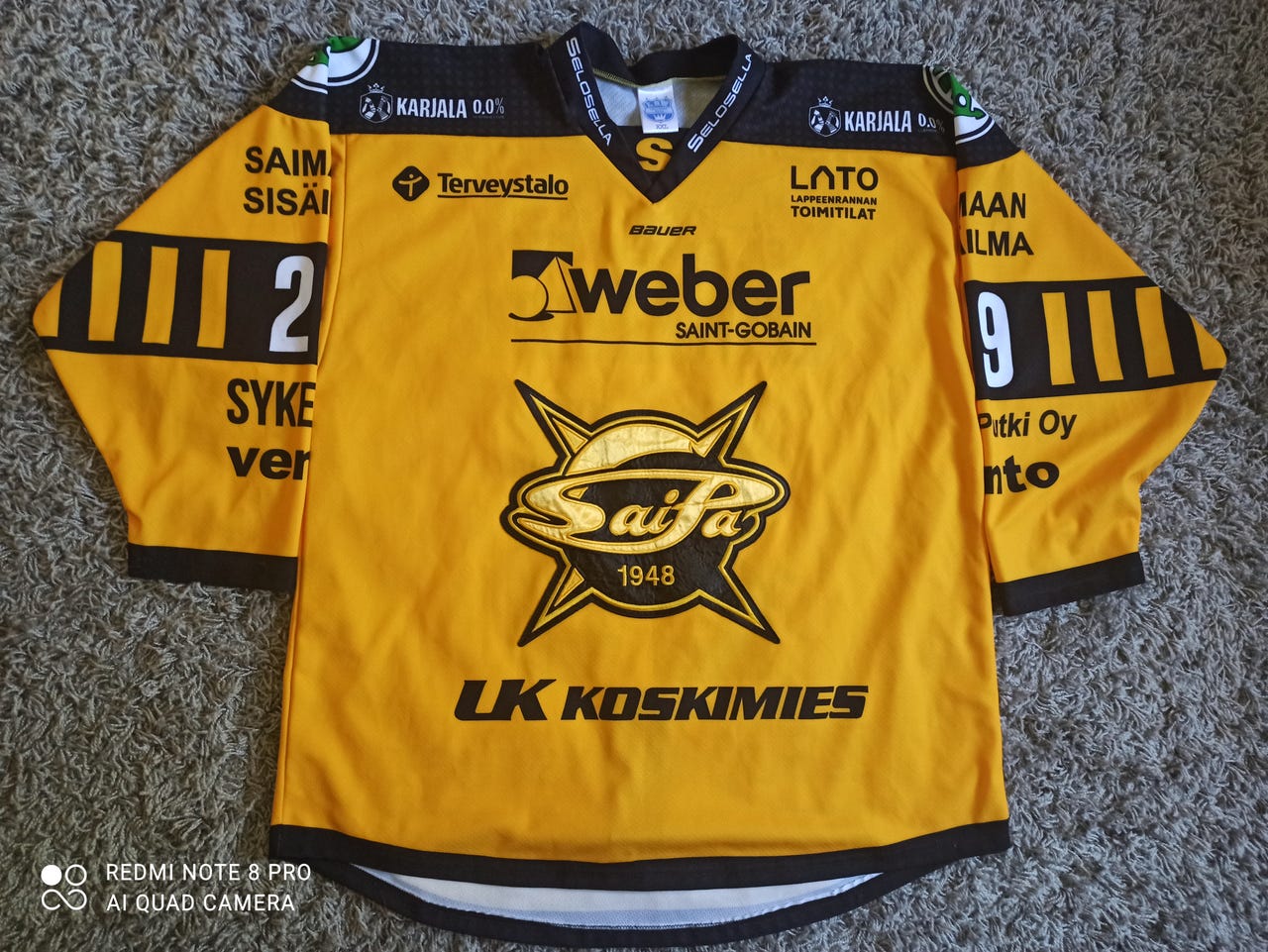 SaiPa pre-season gameworn pelipaita