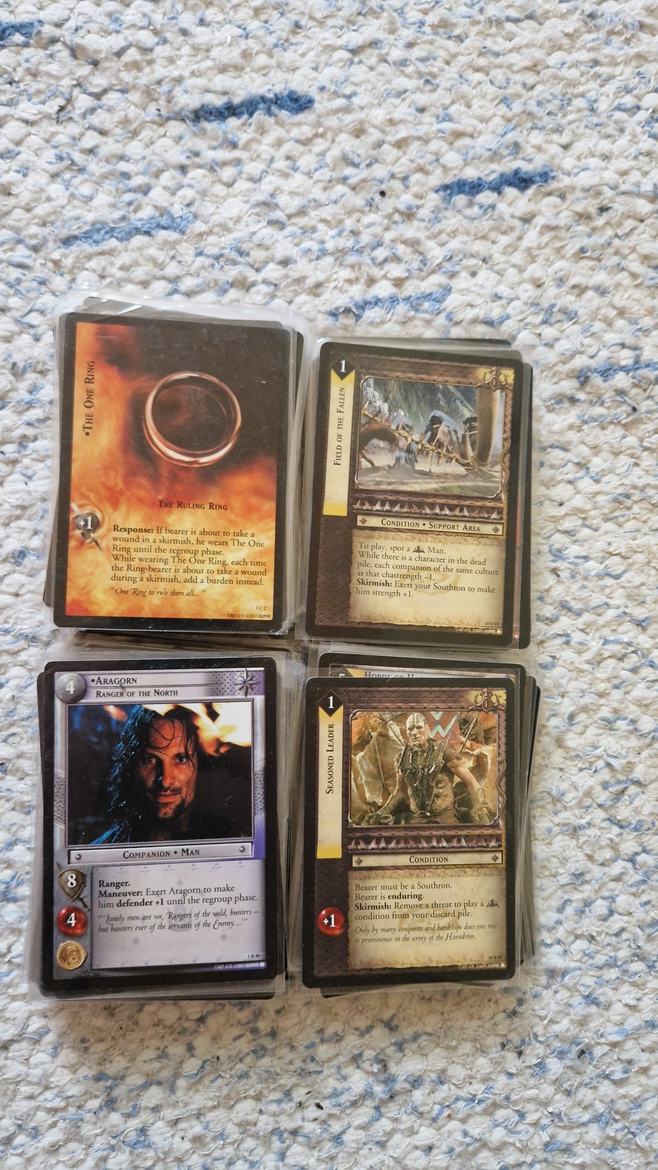 Lord of the rings trading card game kortit