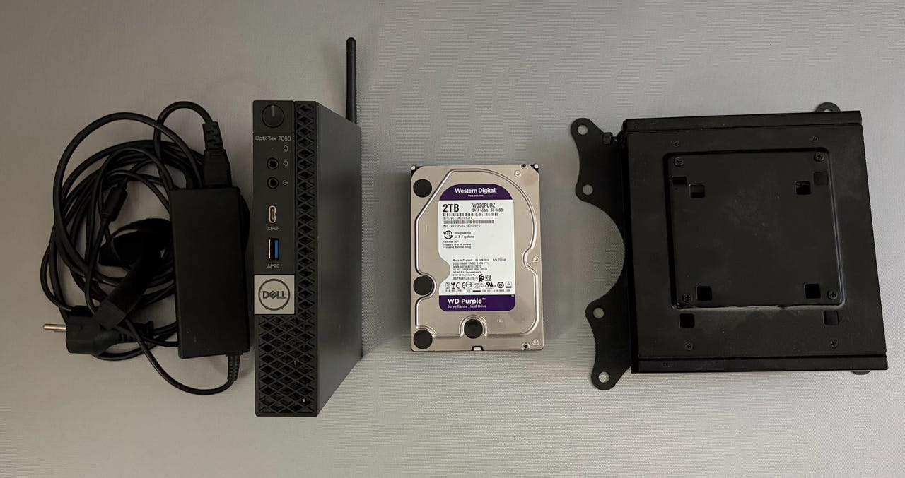 Dell Optiflex 7060 mini-pc + 2TB kovalevy WD Purple