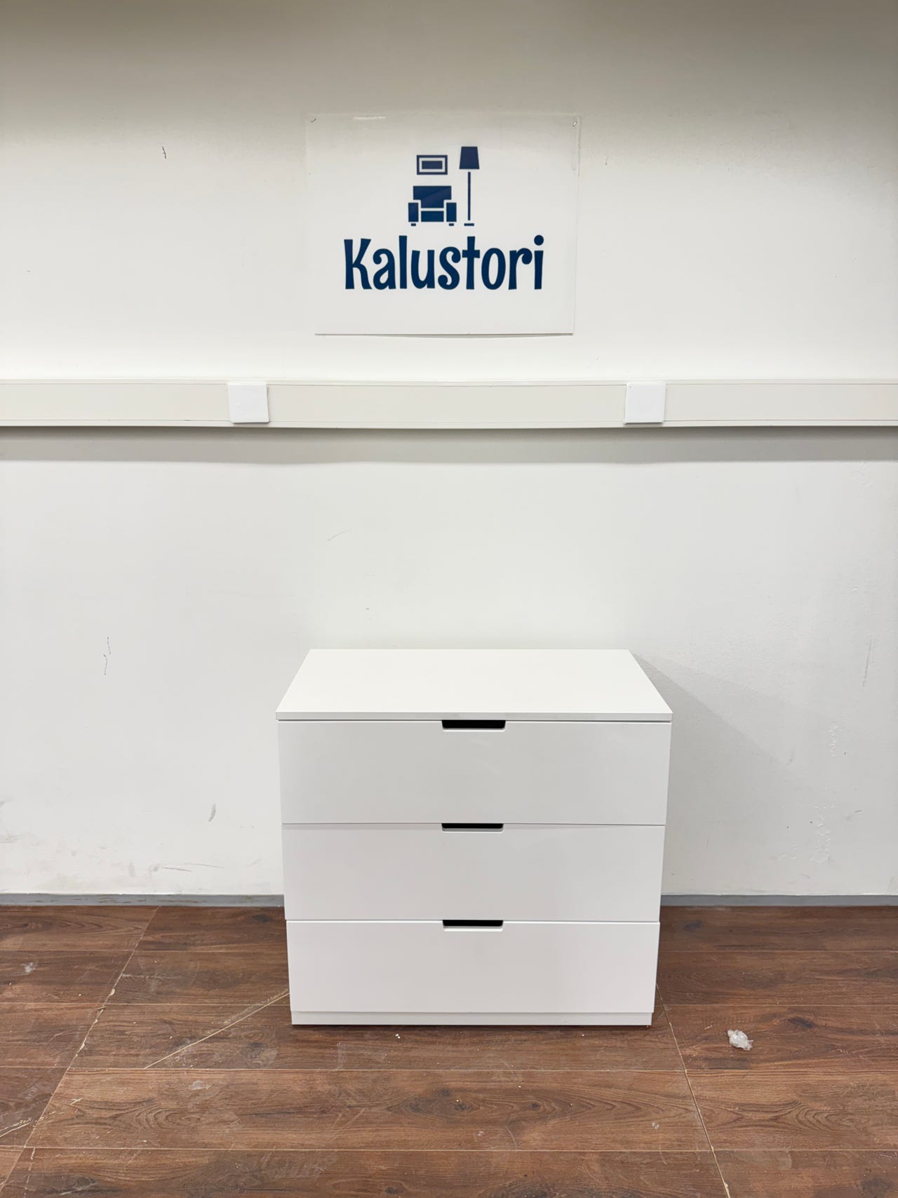 Ikea NORDLI Lipasto, 3 laatikkoa, valkoinen, 80x76 cm