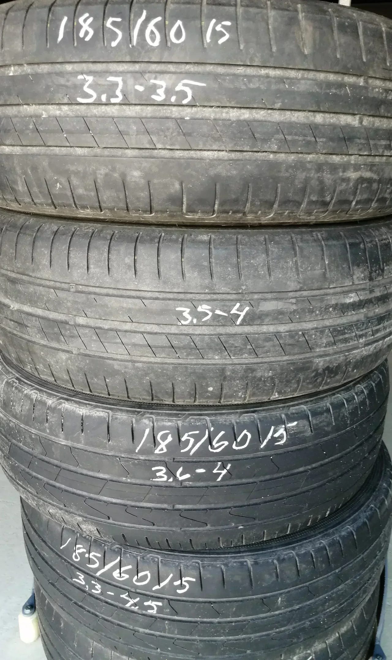 Käytetyt 185/60R15 kesärenkaat sis työt
