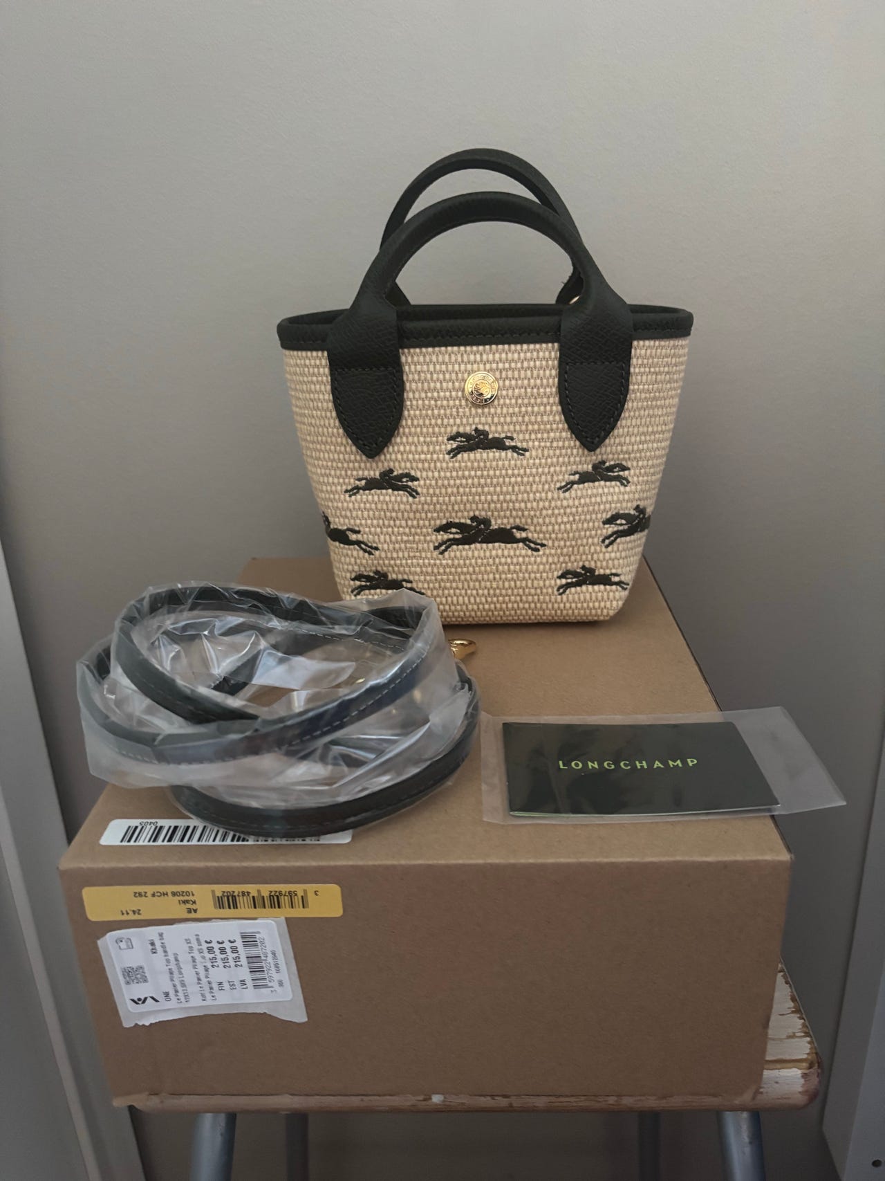 Uusi Longchamp Le Panier Pliage top handle laukku crossbody