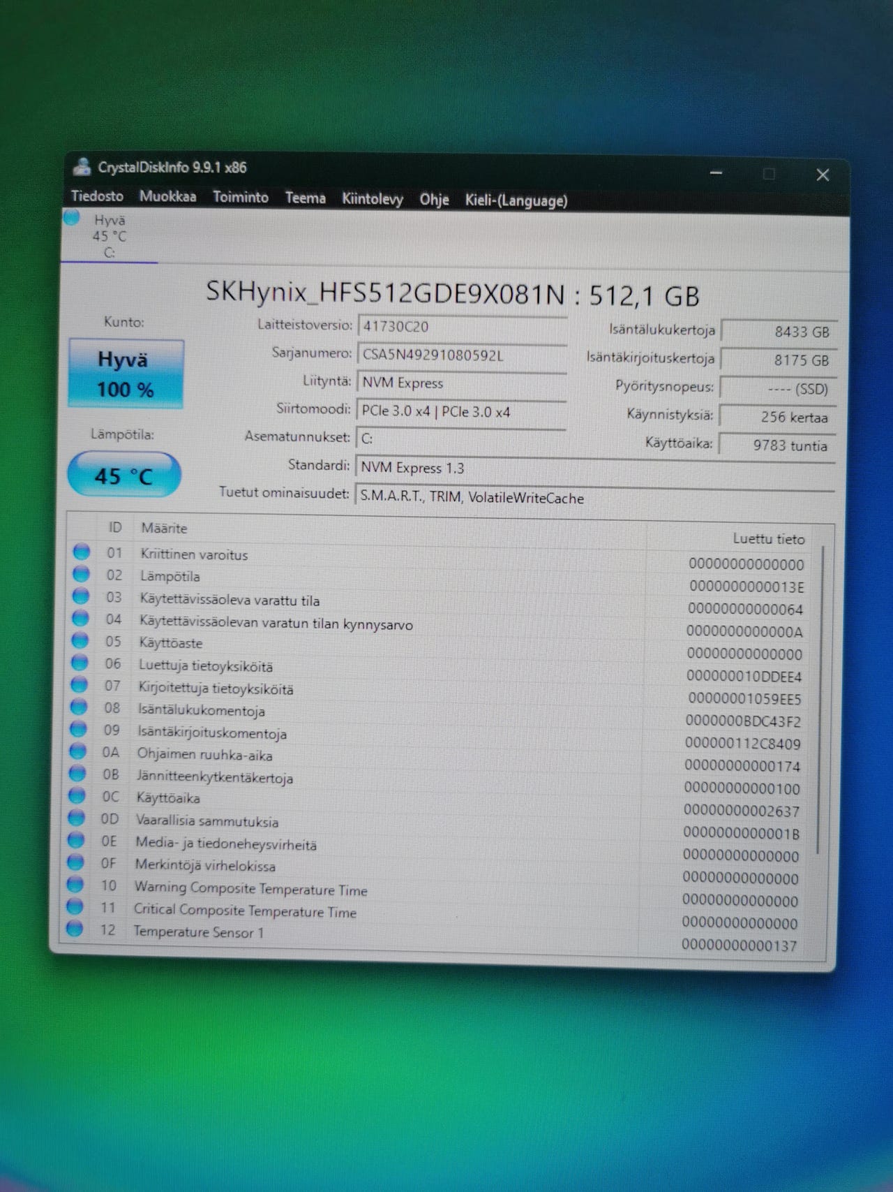 SK Hynix HF512GDE9X081N SSD 512 GB