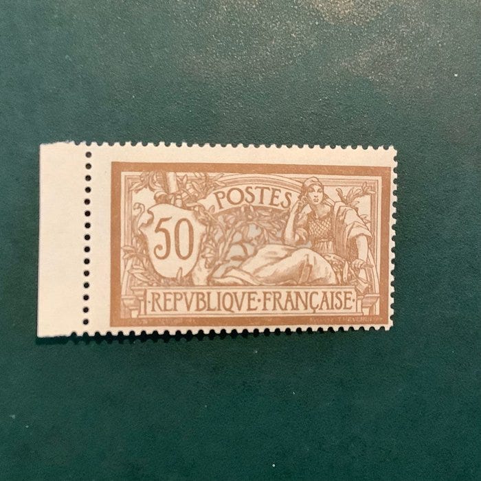 Ranska 1900 - 50 sentin Merson arkkimarginaalilla - MNH - Yvert 1