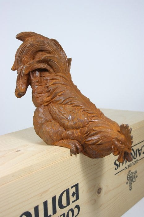 Veistos, Lifelike Bantam Rooster - 20 cm - Valurauta