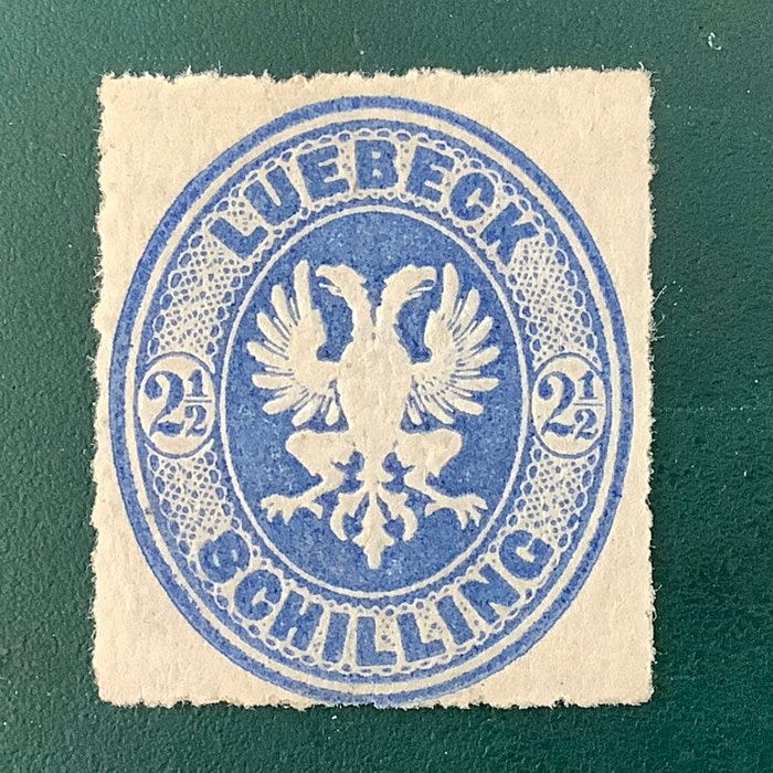 Lyypekki 1859 - 2,5 Schilling kotka - MNH - Michel 11