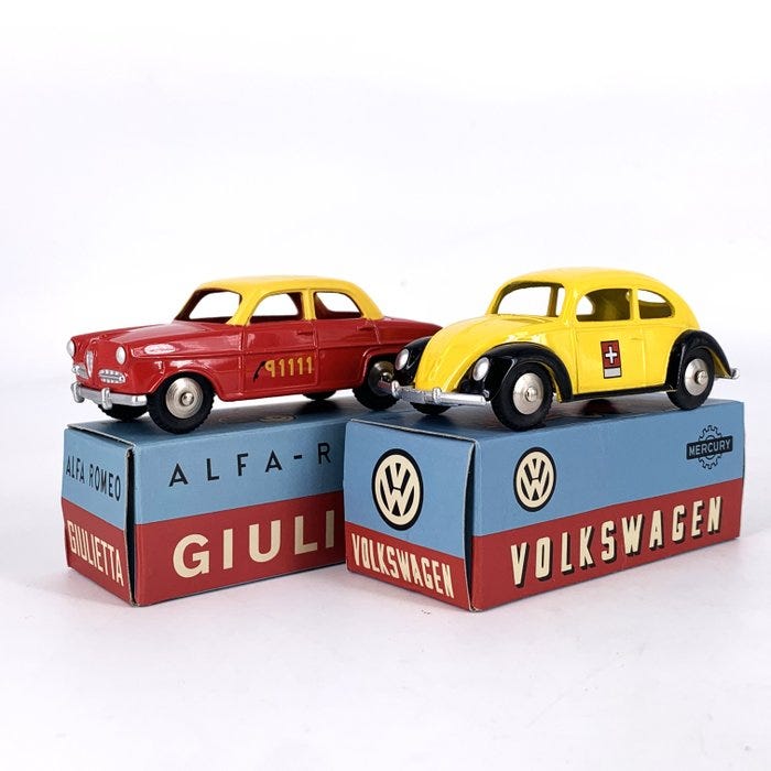 Mercury (Hachette) 1:48 - Pienoismalliauto (2) - Lot with 2 Vinta