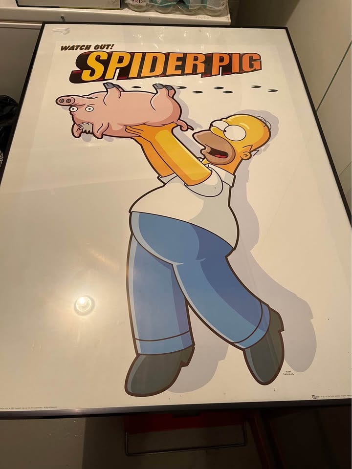 2kpl Simpsonit sisustustauluja