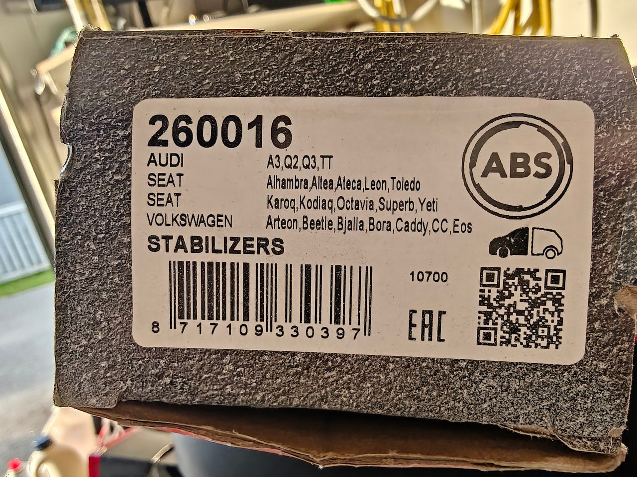 Audi vakaajatangon koiranluu / stabilizer 260016