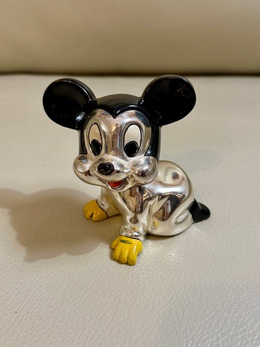 Figuriini - “Large” Mickey Mouse-Topolino - 925 hopea laminoitu