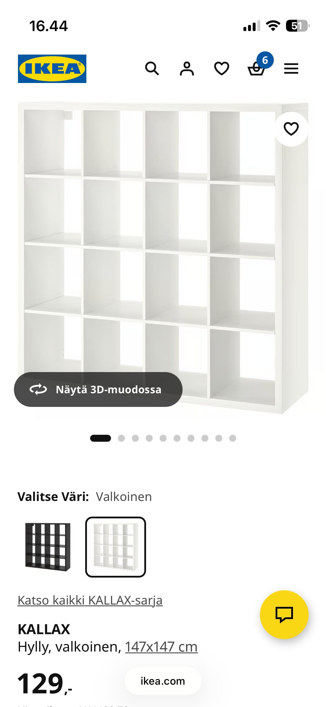 Kallax-hyllykkö