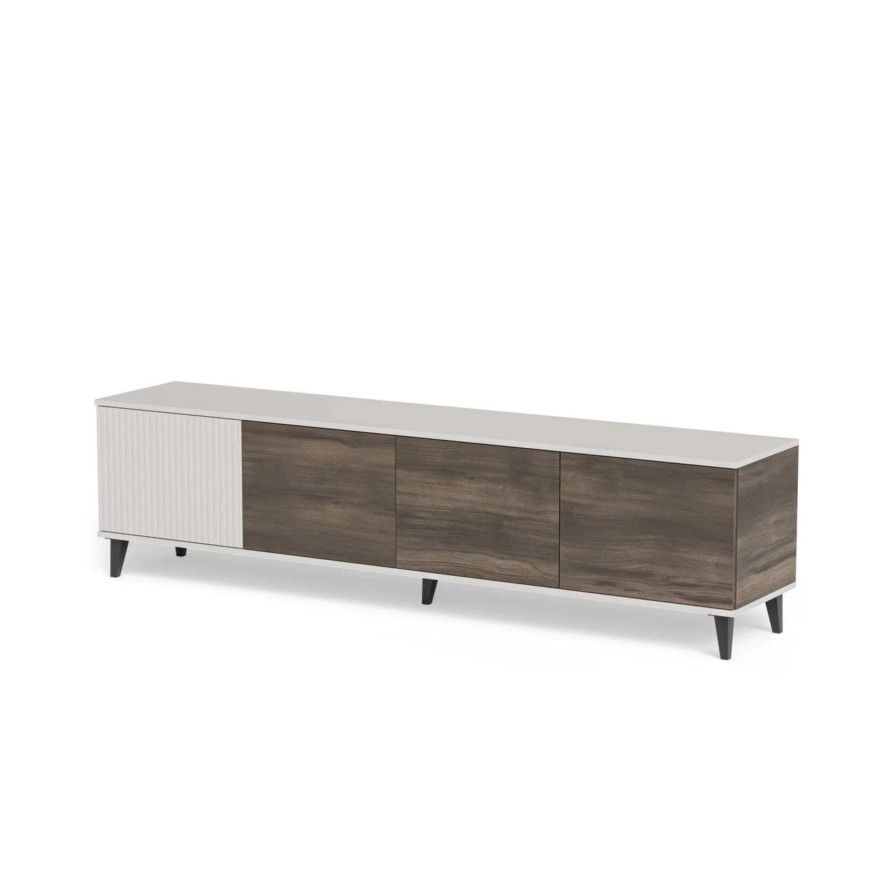Lumo TV‑taso 200 cm – pähkinä/cashmere
