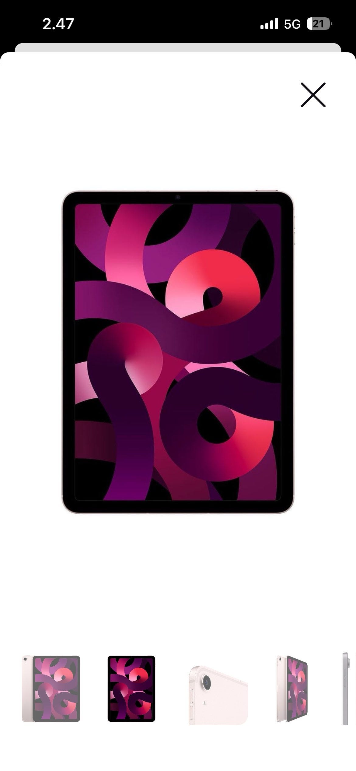 Apple iPad Air 5 2022 tabletti 64 GB