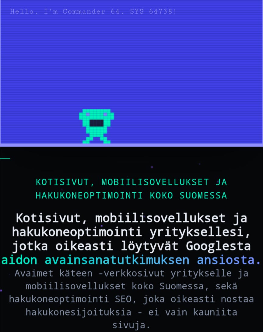 Kotisivut, mobiilisovellukset ja hakukoneoptimointi koko Suomessa