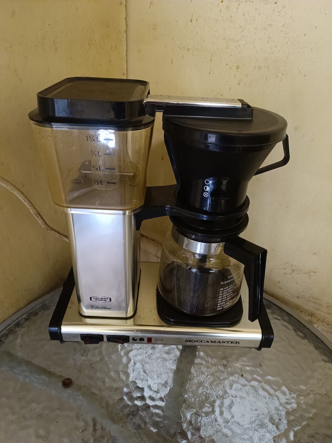 Moccamaster Clubline kahvinkeitin lasikannulla