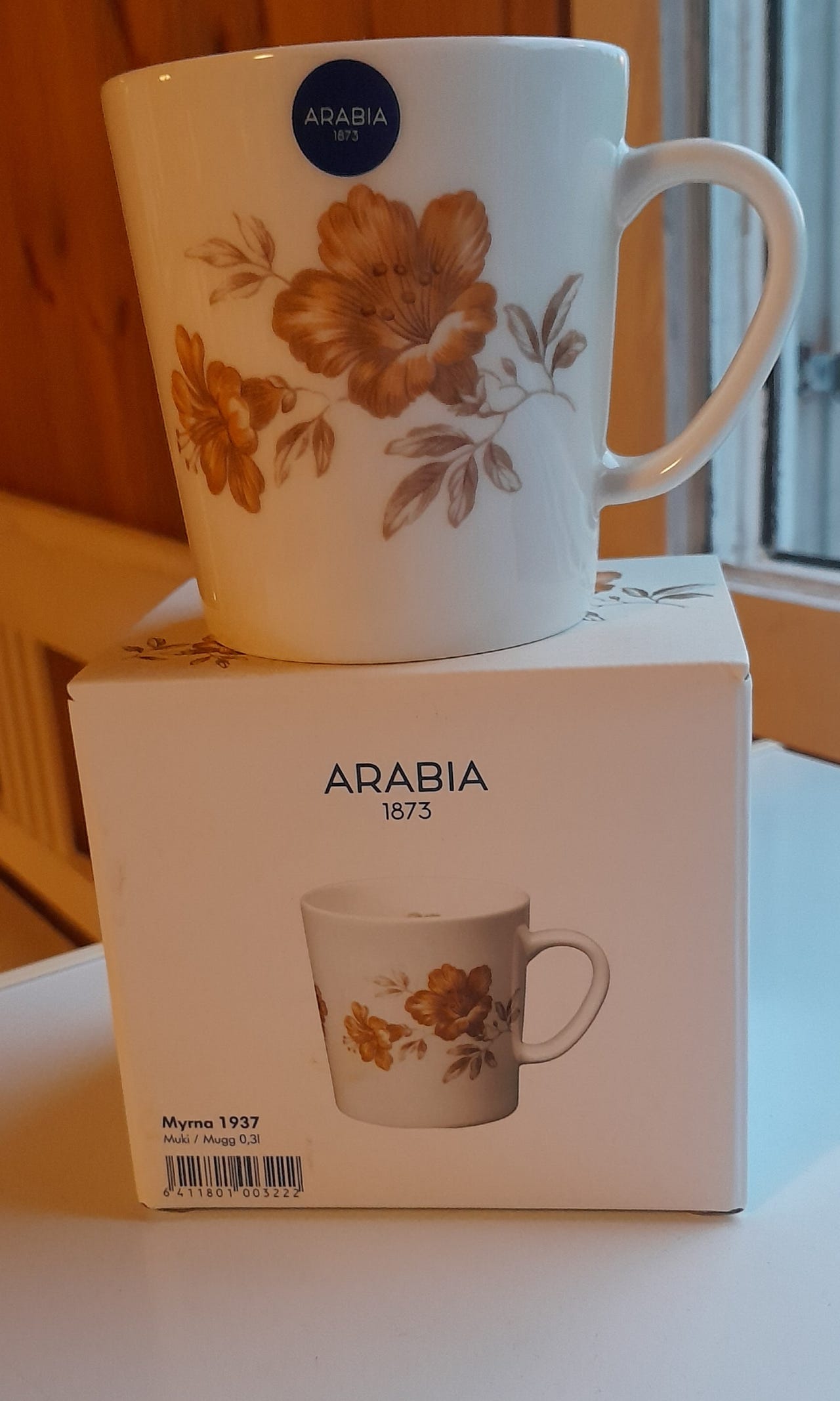 Arabia Myrna 1937 muki kukkakuvio
