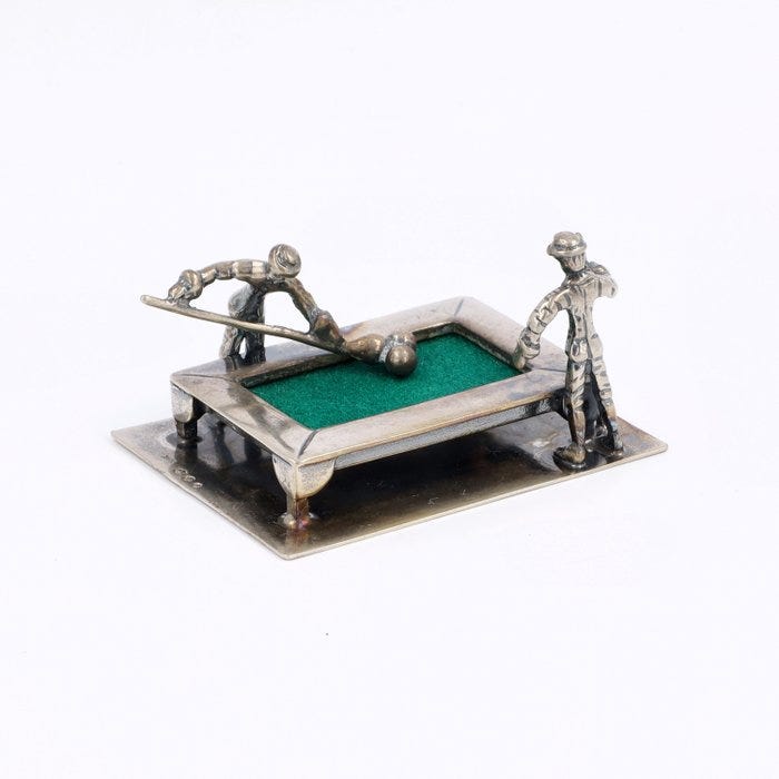 - J. Weeda. - Patsas, Biljarten - 3 cm - .835 hopea - 1983