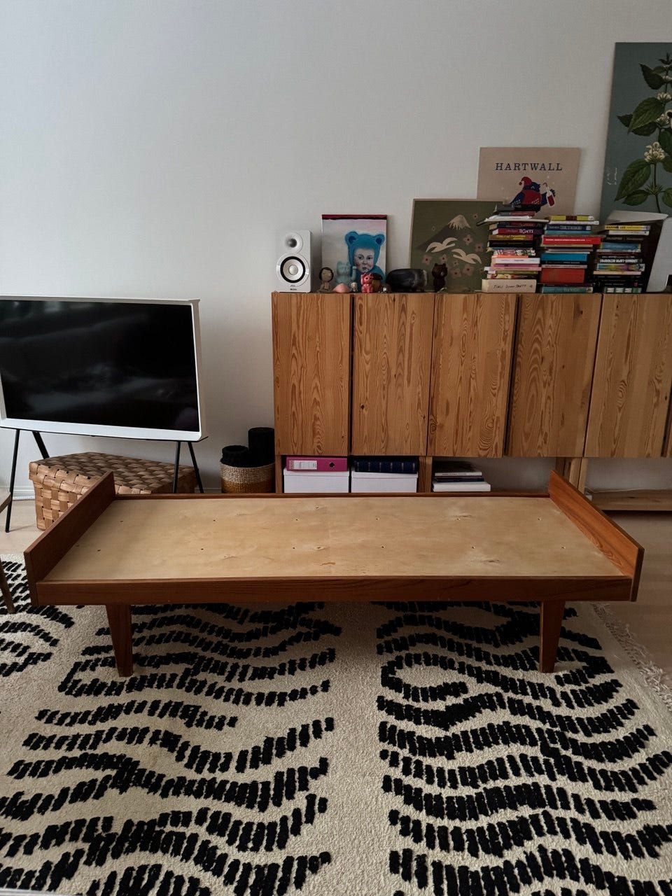 Kotimainen vintage daybed / levitettävä vierassänky + 2 patjaa