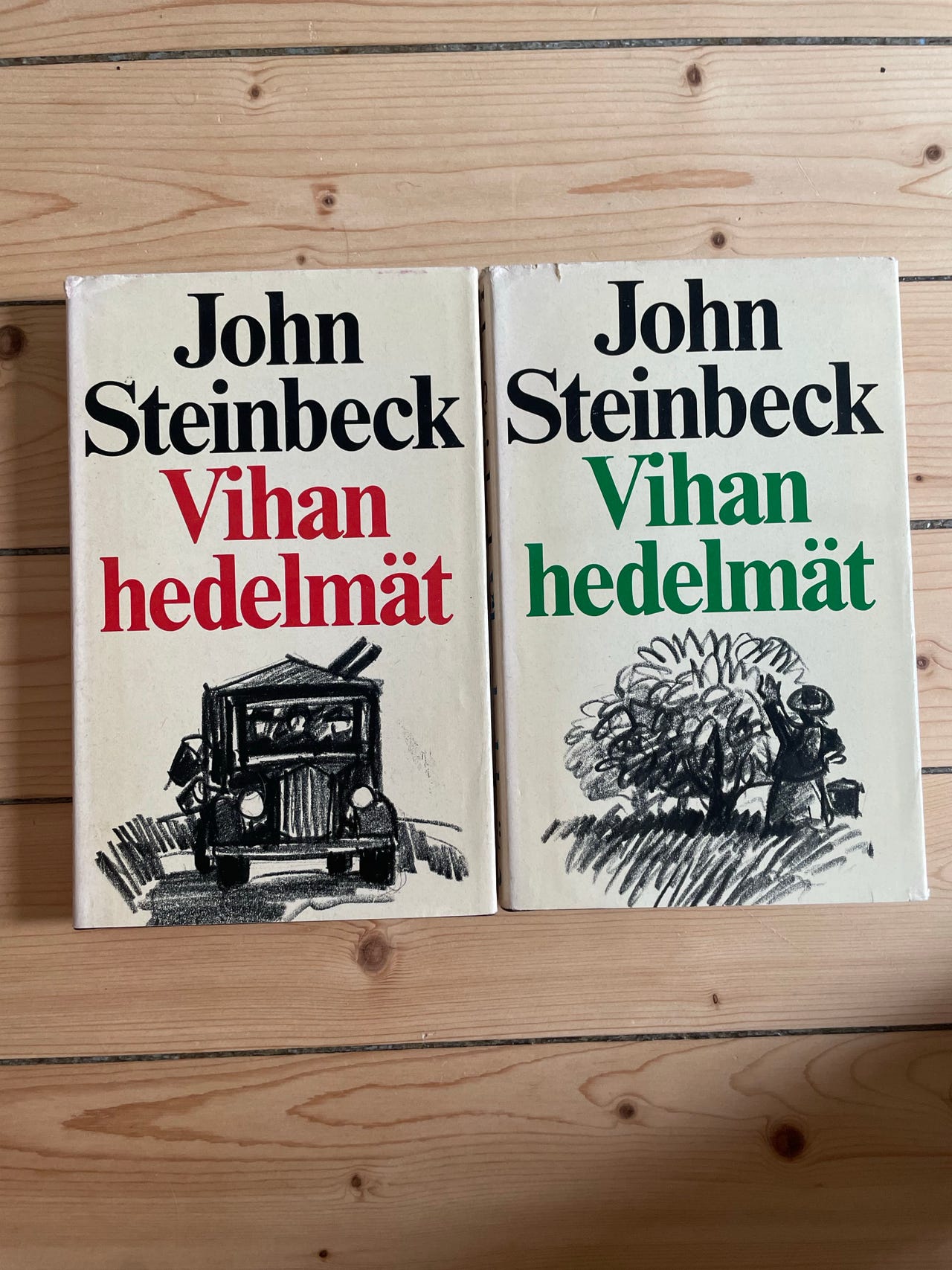 John Steinbeck Viha hedelmät 1–2 kirjat