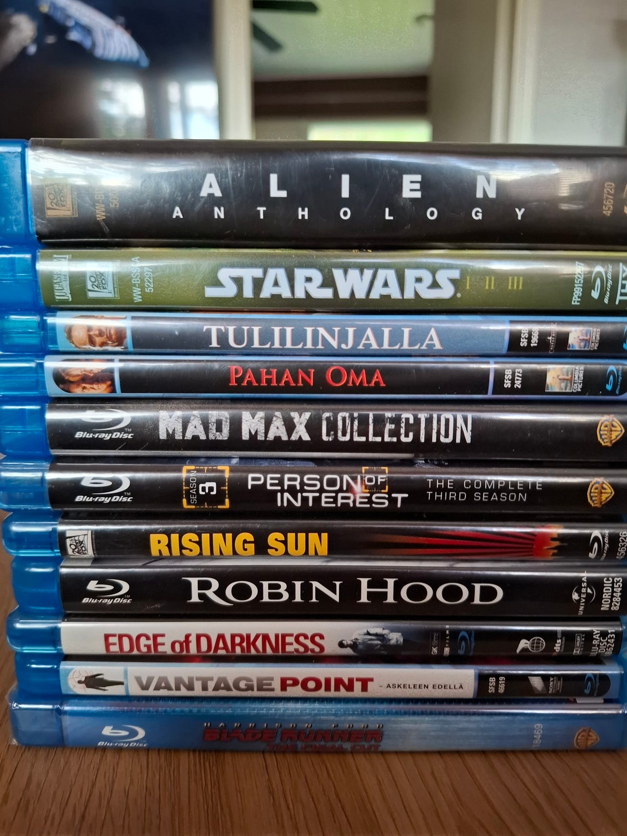 Blu-ray-elokuvapaketti Alien, Star Wars, Mad Max ym.