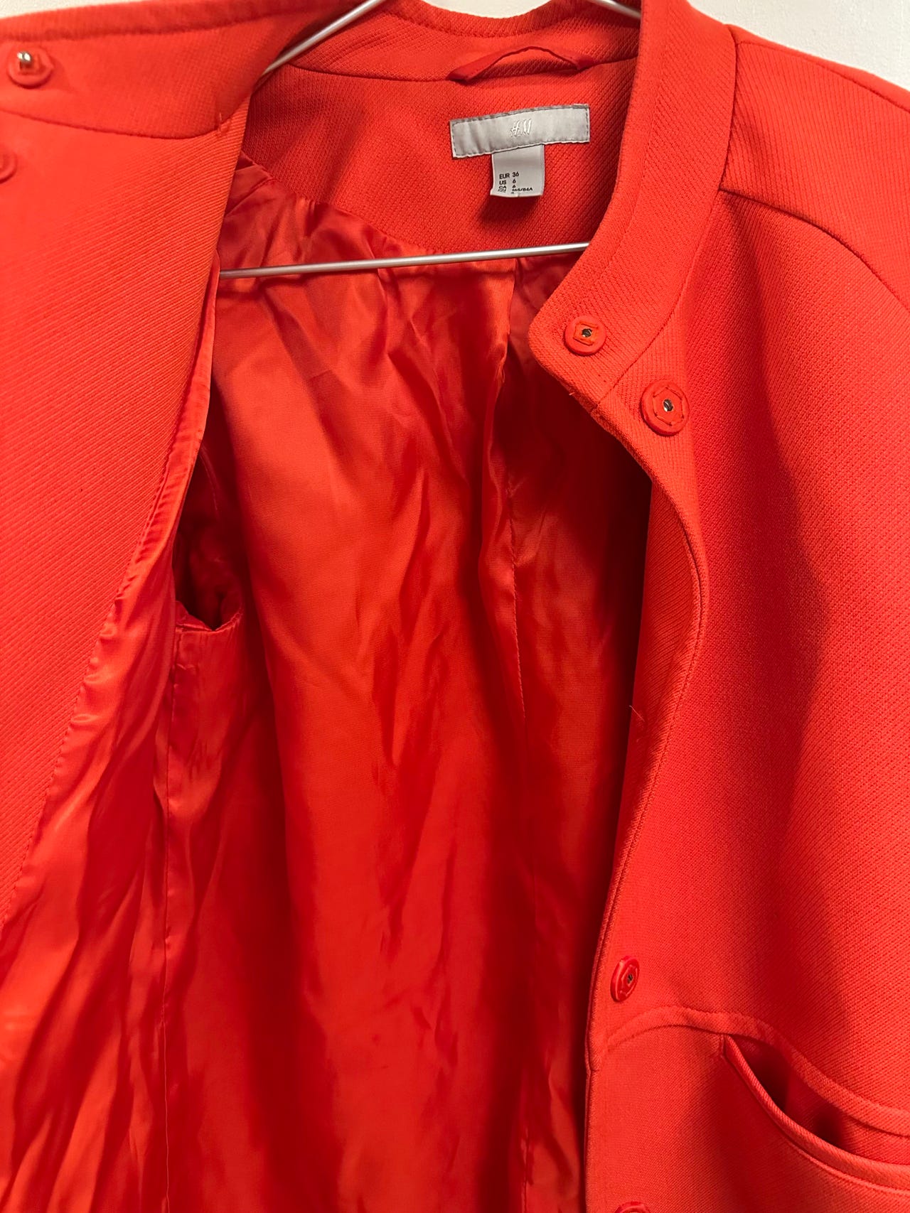 H&M pitkä takki L oranssi naisten