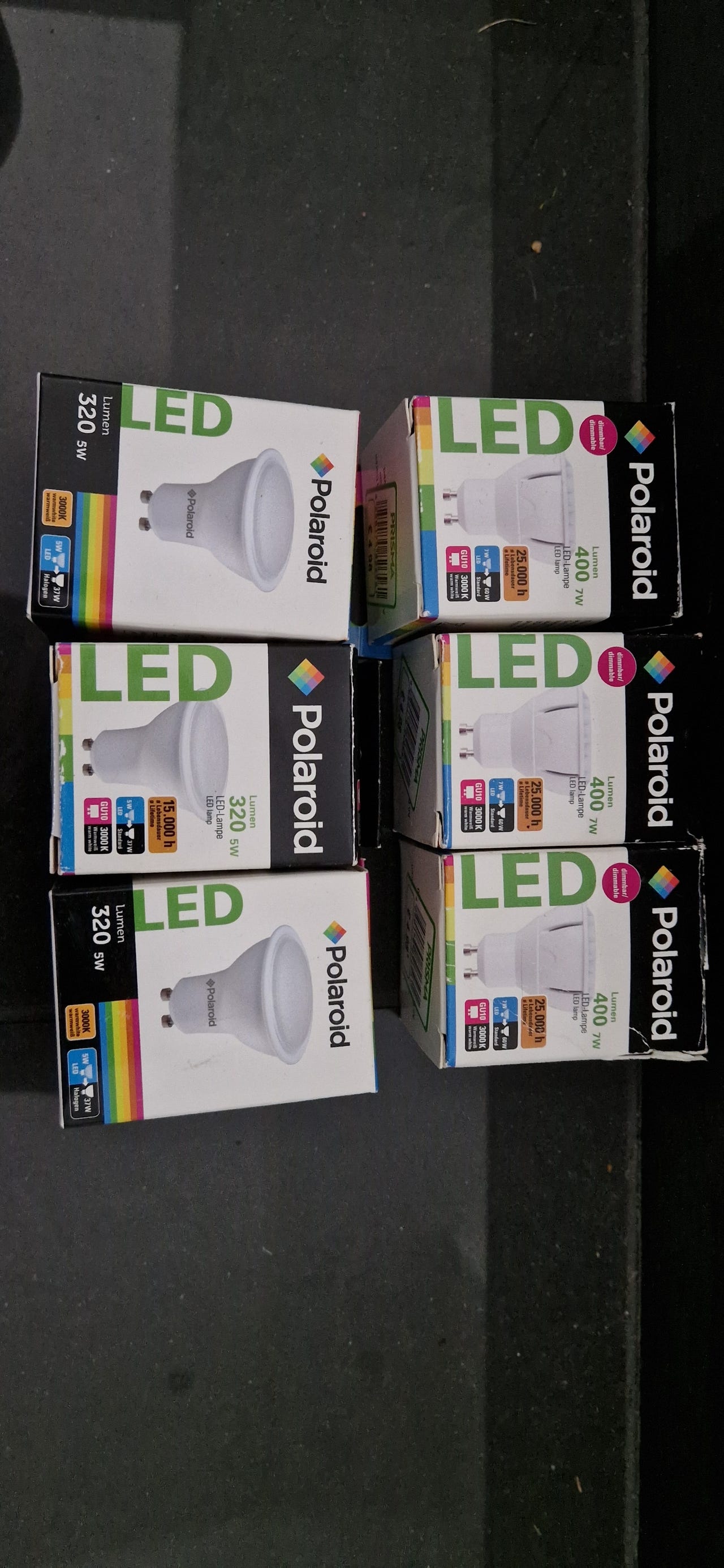 Polaroid Led spottilamput 5 W 3 kpl, 7 W 3 kpl
