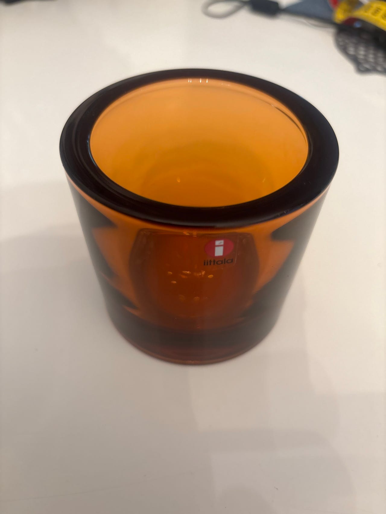 Iittala  kivi tuikkuastia  pomeranssi  80 mm