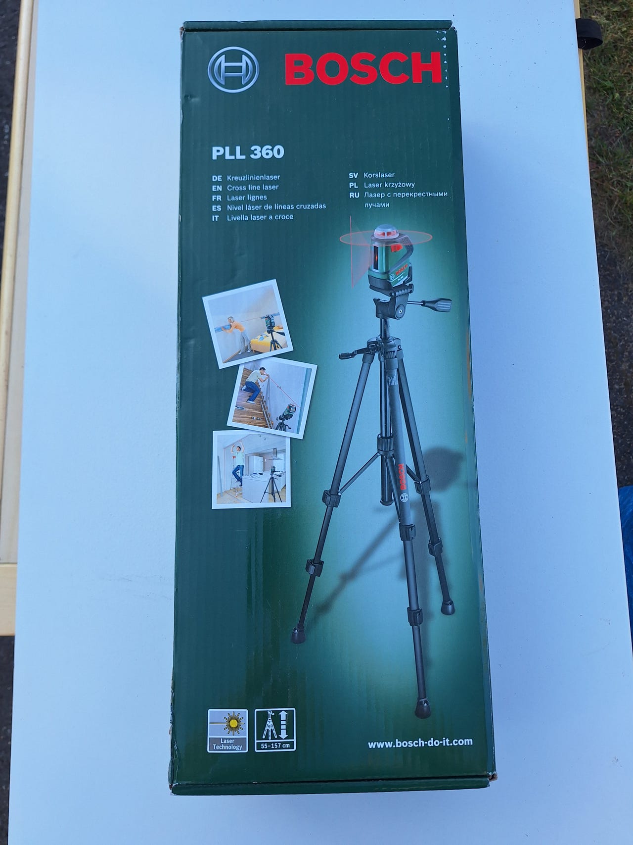 Bosch PLL 360 ristiviivalaser jalustalla