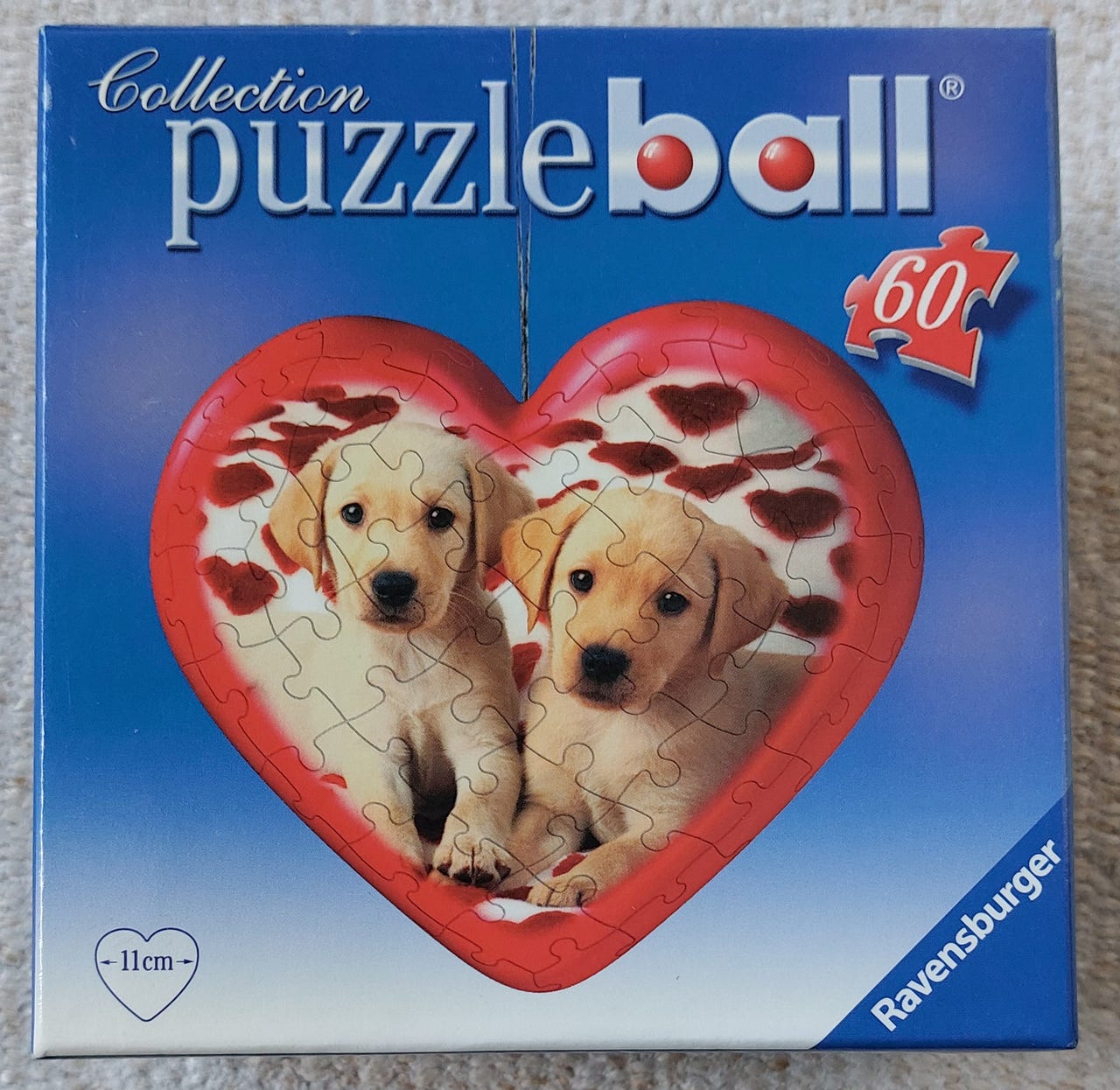 Ravensburger Puzzleball 3D sydän palapeli 60 palaa