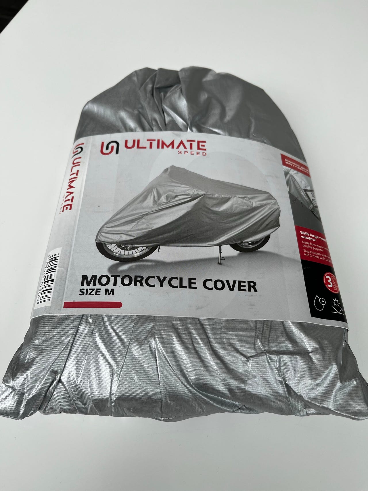 Ultimate motorpyörän suojapeite koko M hopea