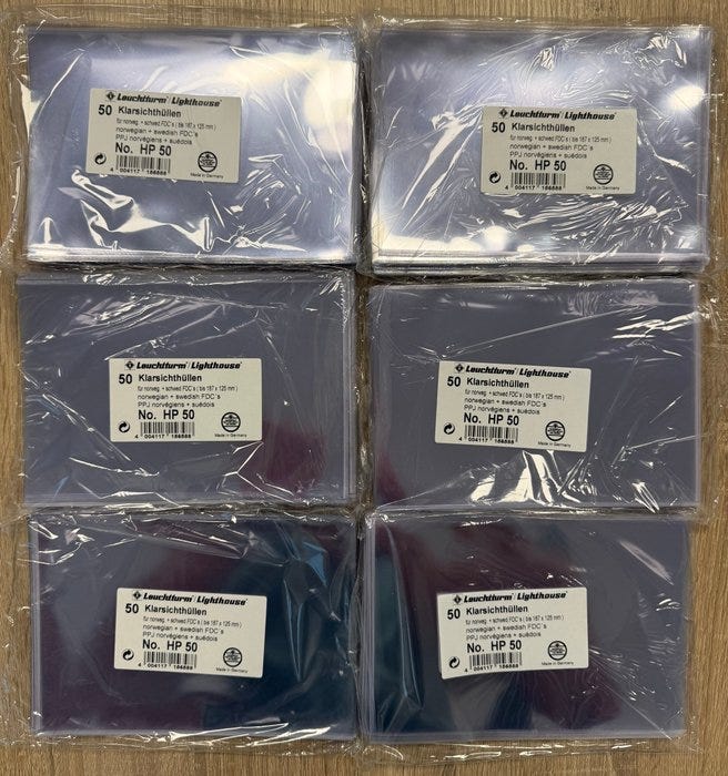 majakka - 300 kpl HP Protective Sleeves 187 x 125 mm postimerkkie