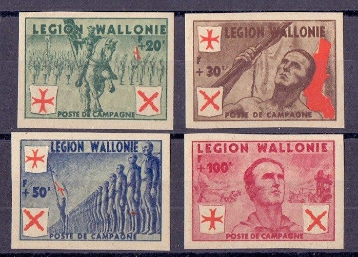 Belgia 1942 - Waals Legioen ONGETAND - ilman varaushintaa - OBP/C