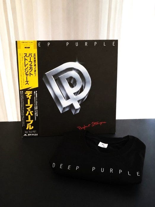 Deep Purple - Perfect Strangers Japanese LP with OBI + Exclusive