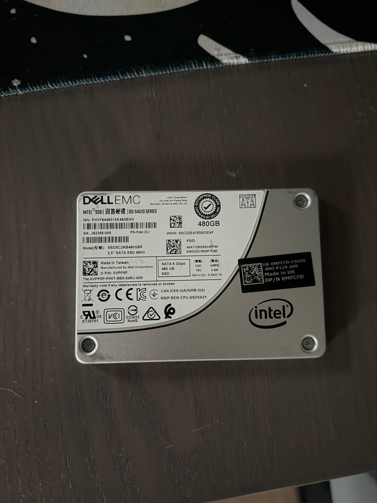 Intel 480Gt SSD