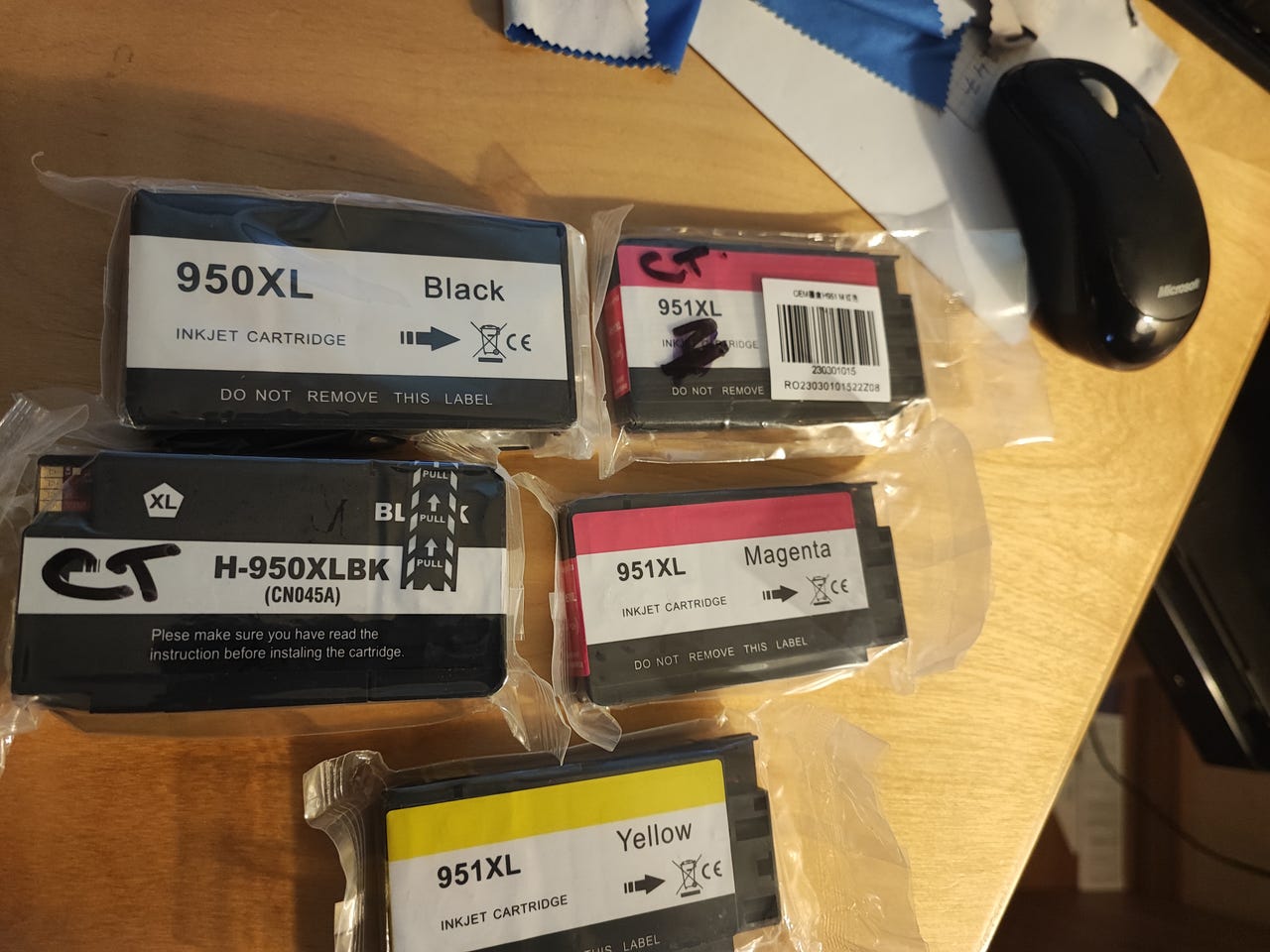 HP 950XL ja 951XL mustepatruunat