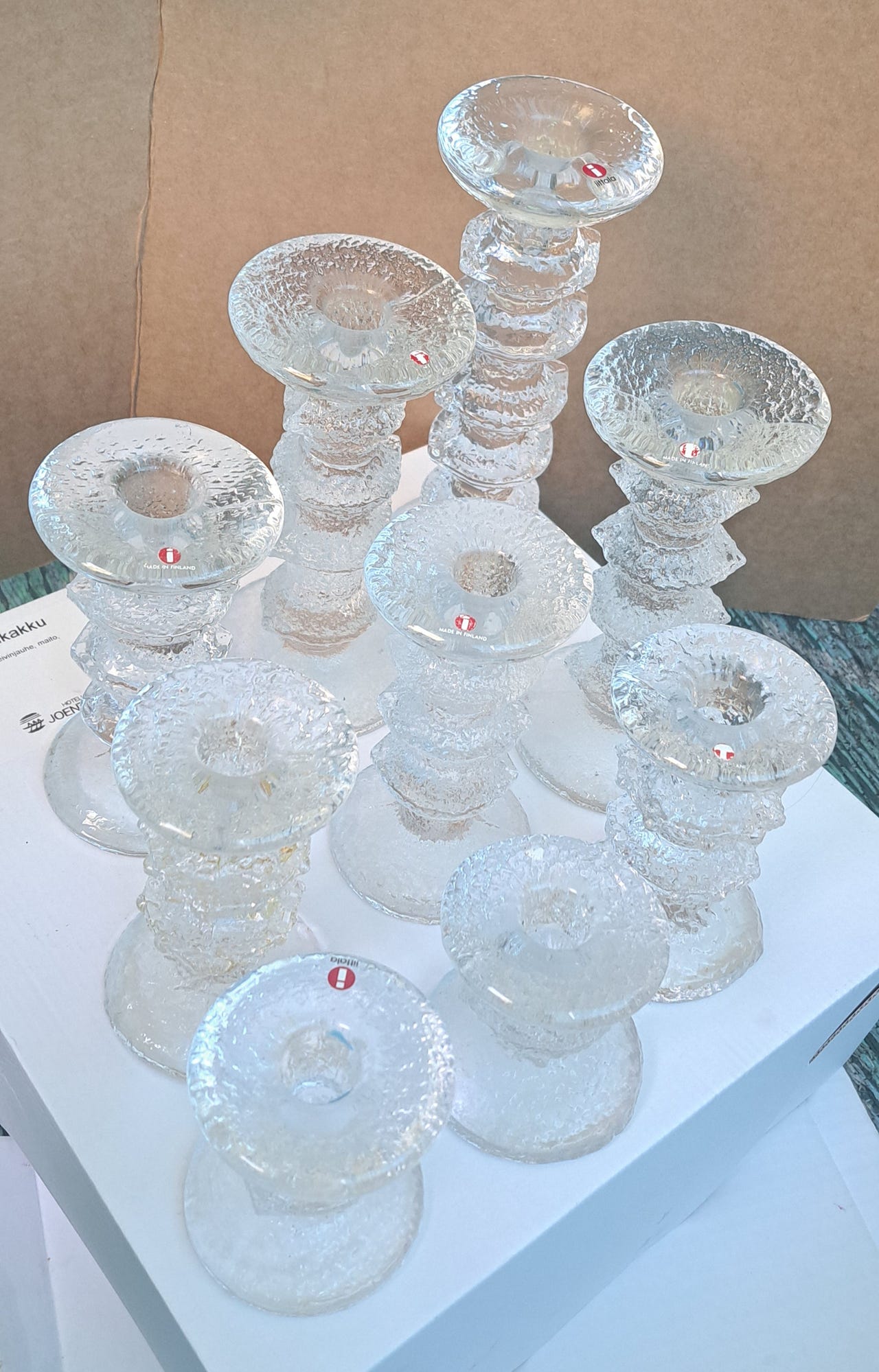 Iittala Festivo -kynttilänjalkasetti, 9kpl - Timo Sarpaneva