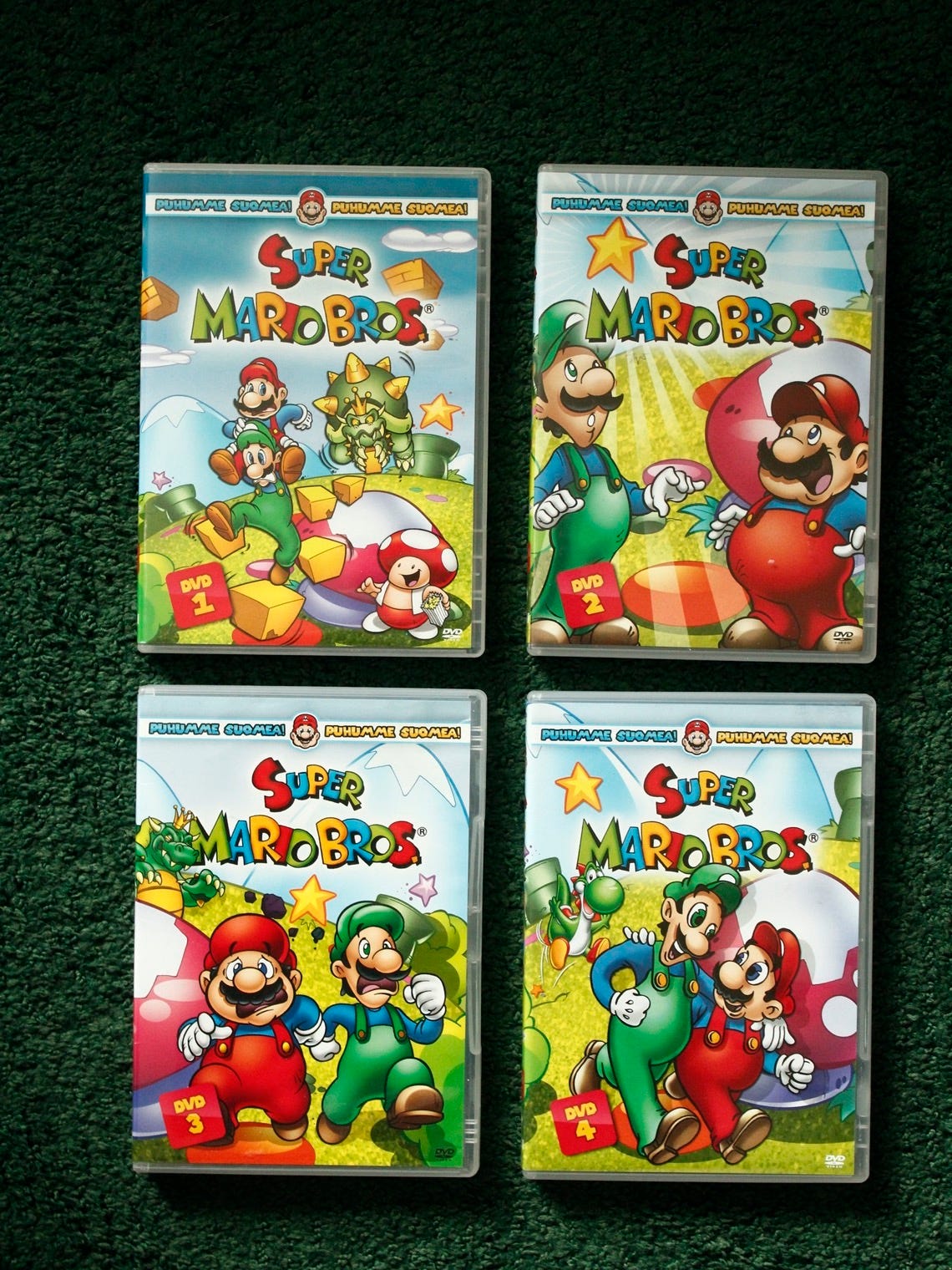 Super Mario Bros Vol. 1-4 KOKO SARJA 4DVD