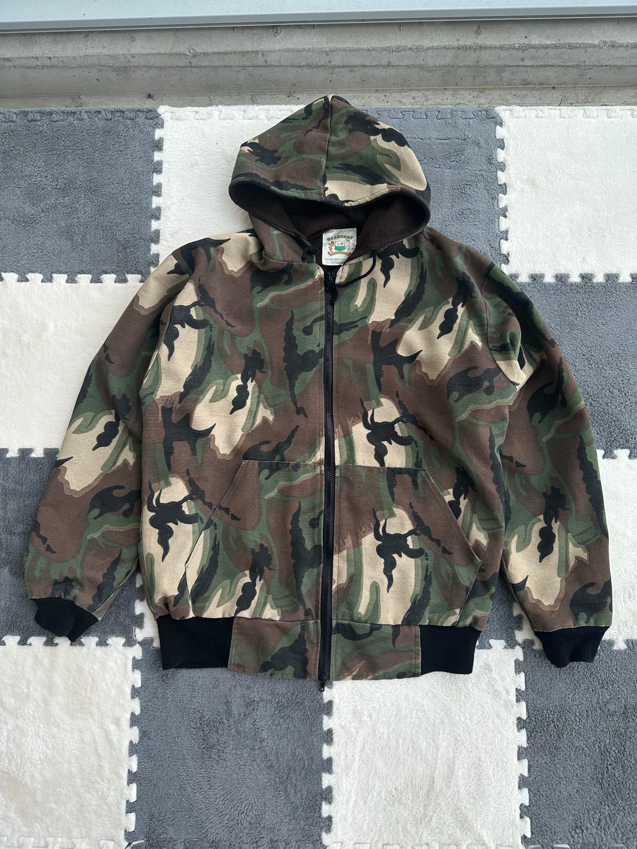 Vintage camo fleece takki