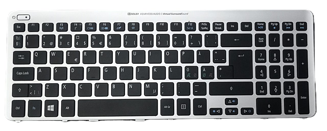Kannettavan näppäimistö Acer Aspire V5 / M3 / M5 (Nordic/FI)