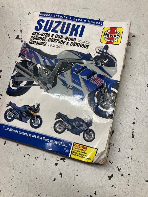 Suzuki GSX-R GSX-F 750 1100 Haynes service manual