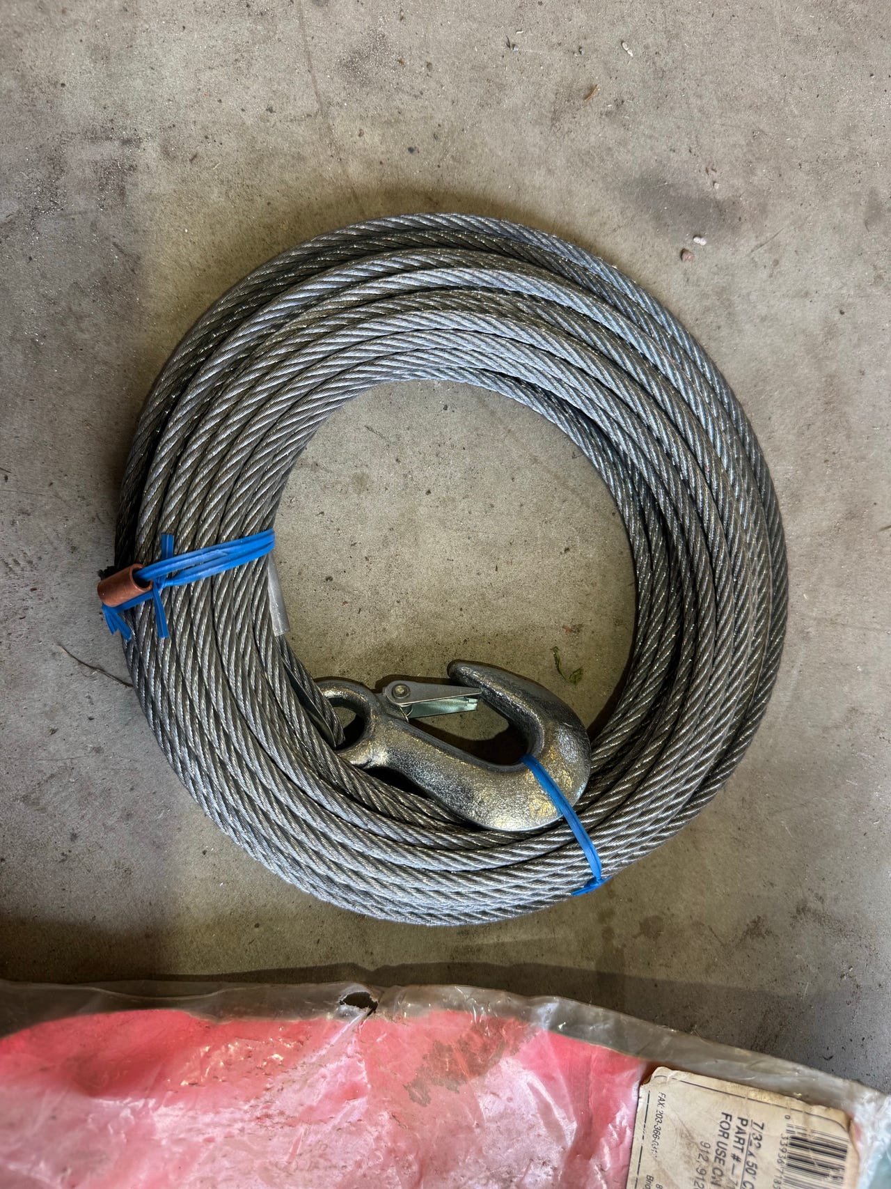 Vinssin vaijeri 7/32” × 50’ (5,6 mm × 15,2 m)