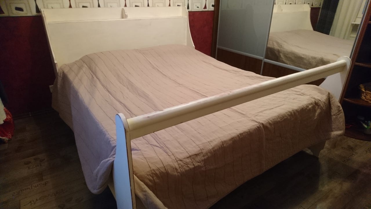IKEA parivuode valkoinen puusänky