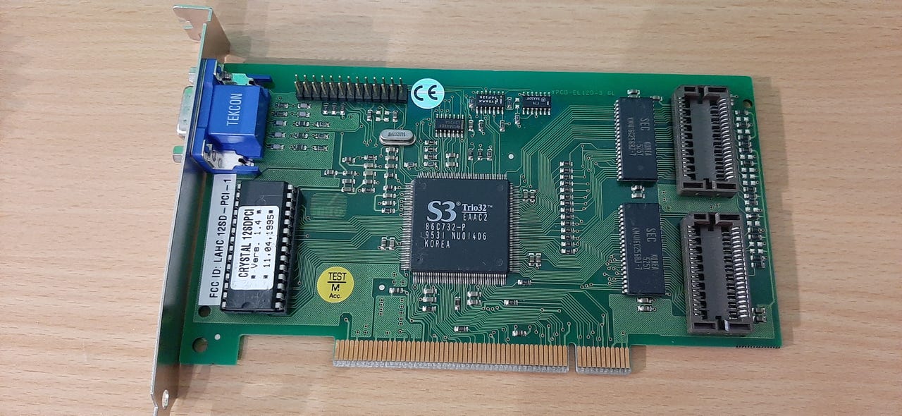 Miro miroCRYSTAL 12SD PCI -näytönohjain (S3 Trio32, 1MB, Retro)