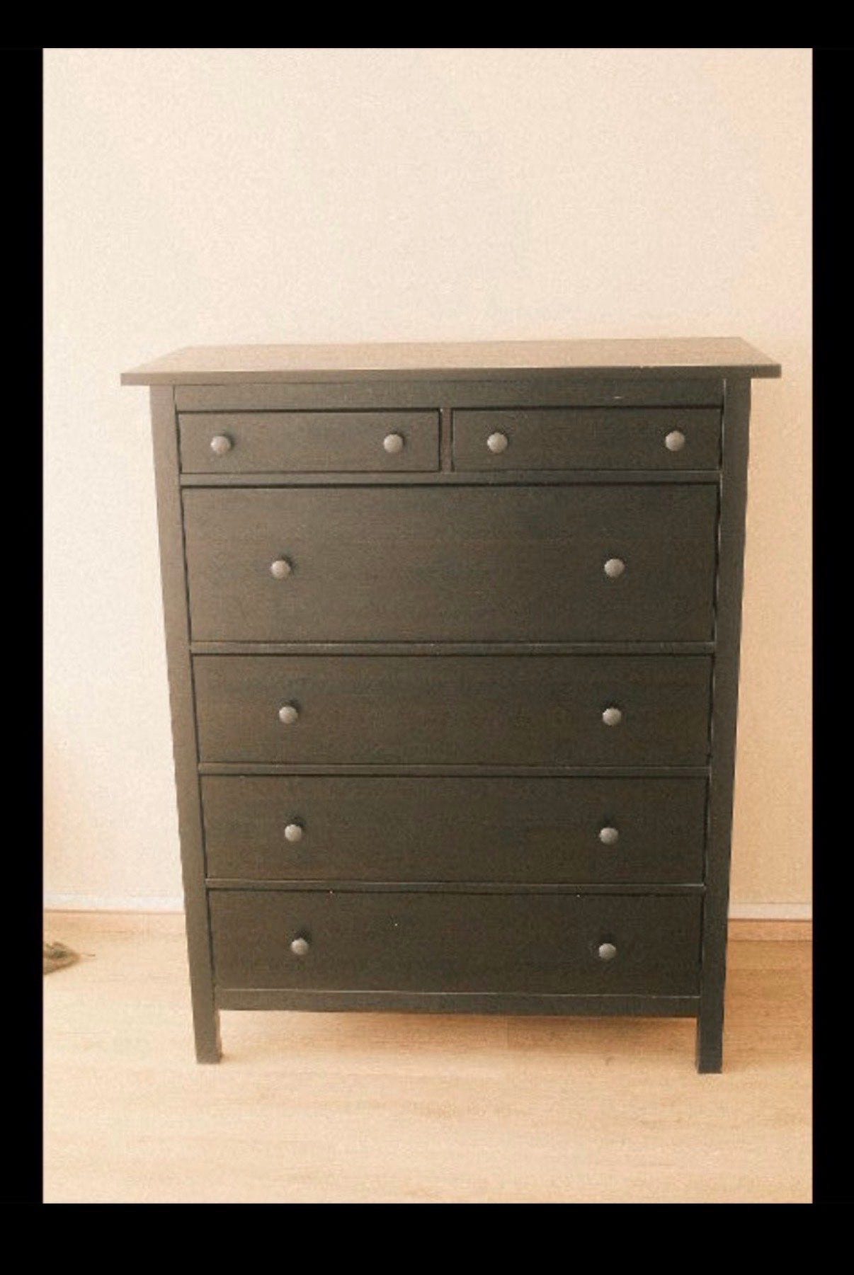 IKEA HEMNES -lipasto, 6 laatikkoa (mustanruskea)
