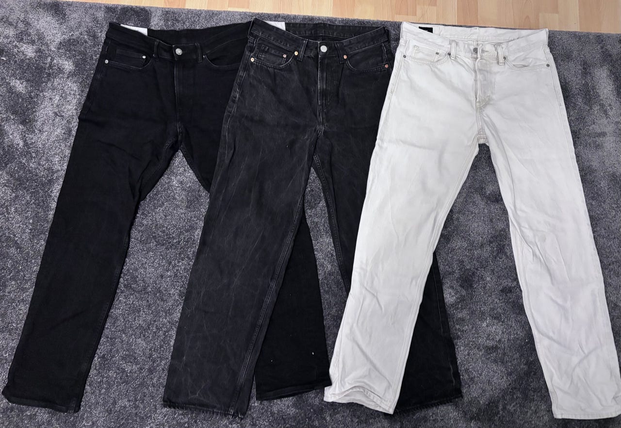 3 kpl h&m miesten farkkuja