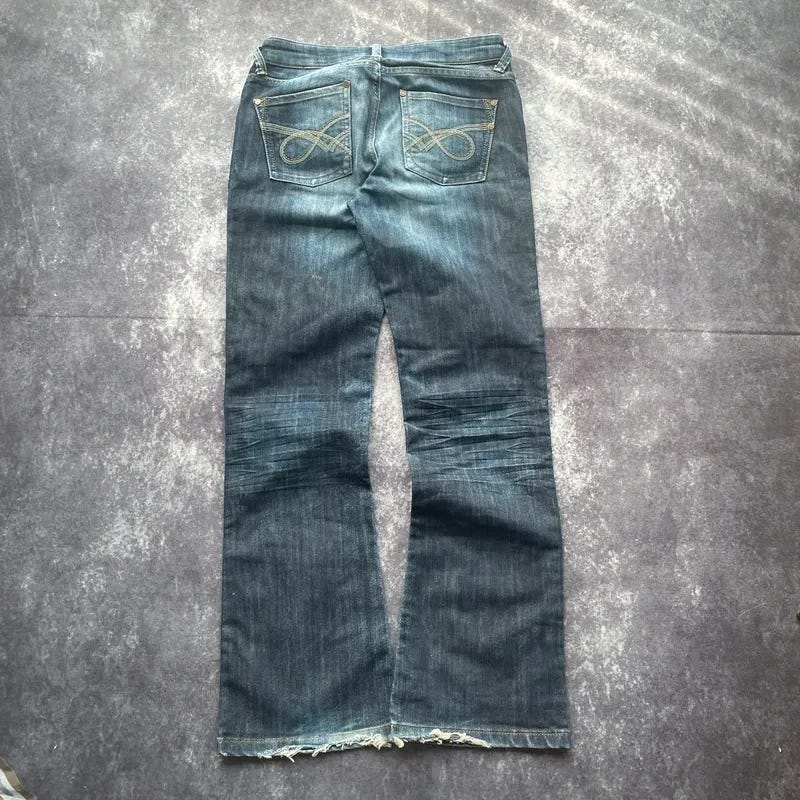 Naisten Whiskered Bootcut Farkut Koossa W29 L30 2000s